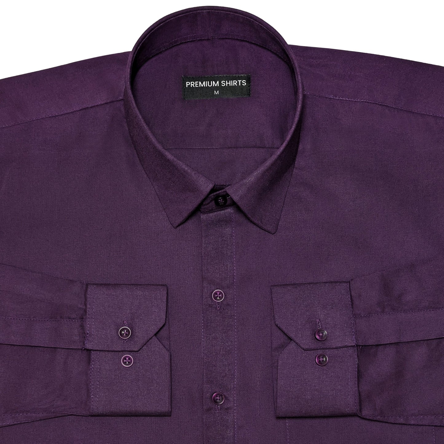 Wine Oxford Cotton Shirt For Men