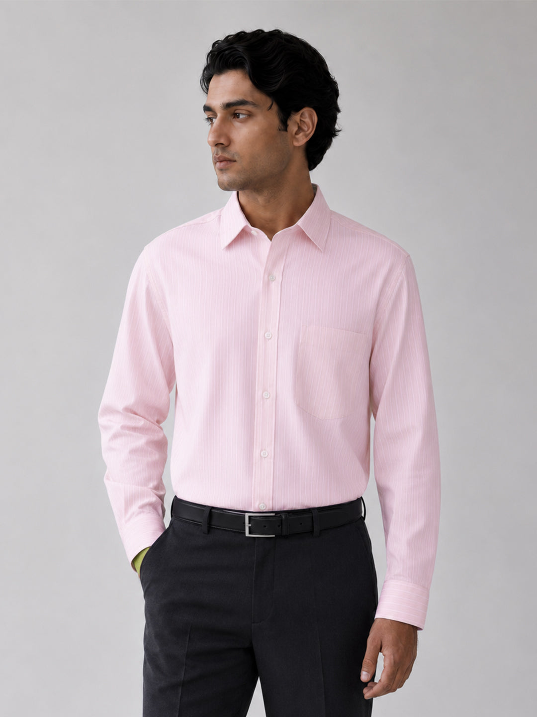 Lemon & Pink Pinstripe Oxford Pack of 2 Shirts For Men