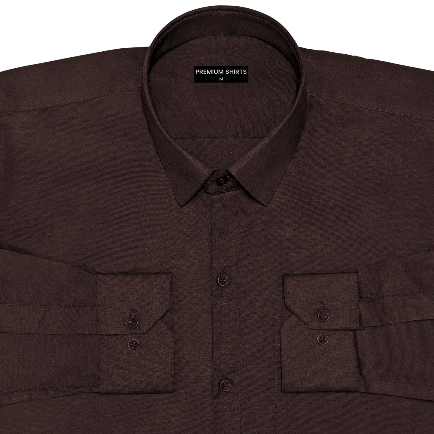 Dusty Brown Oxford Cotton Shirt For Men