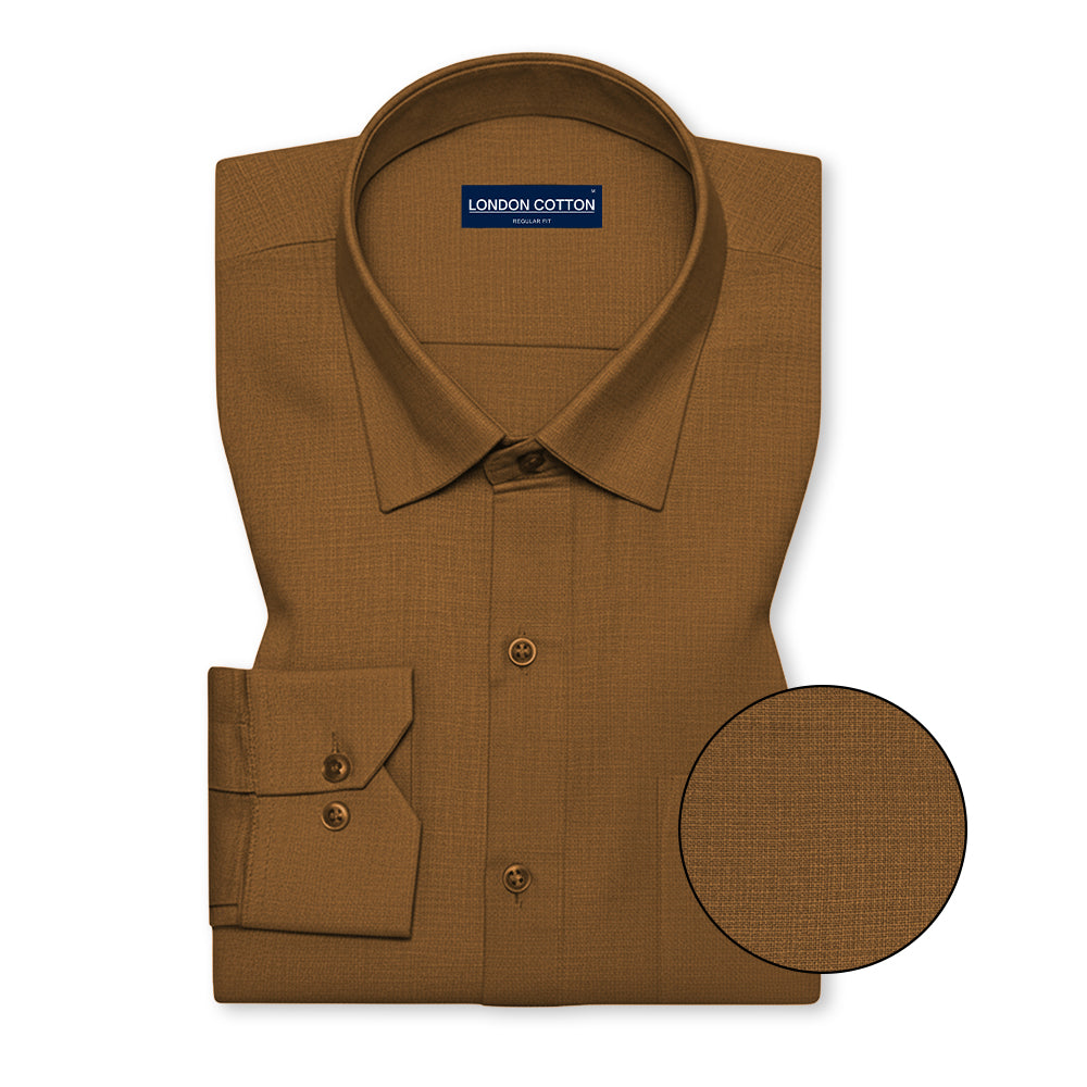 Mehendi Textured Linen Shirt For Men