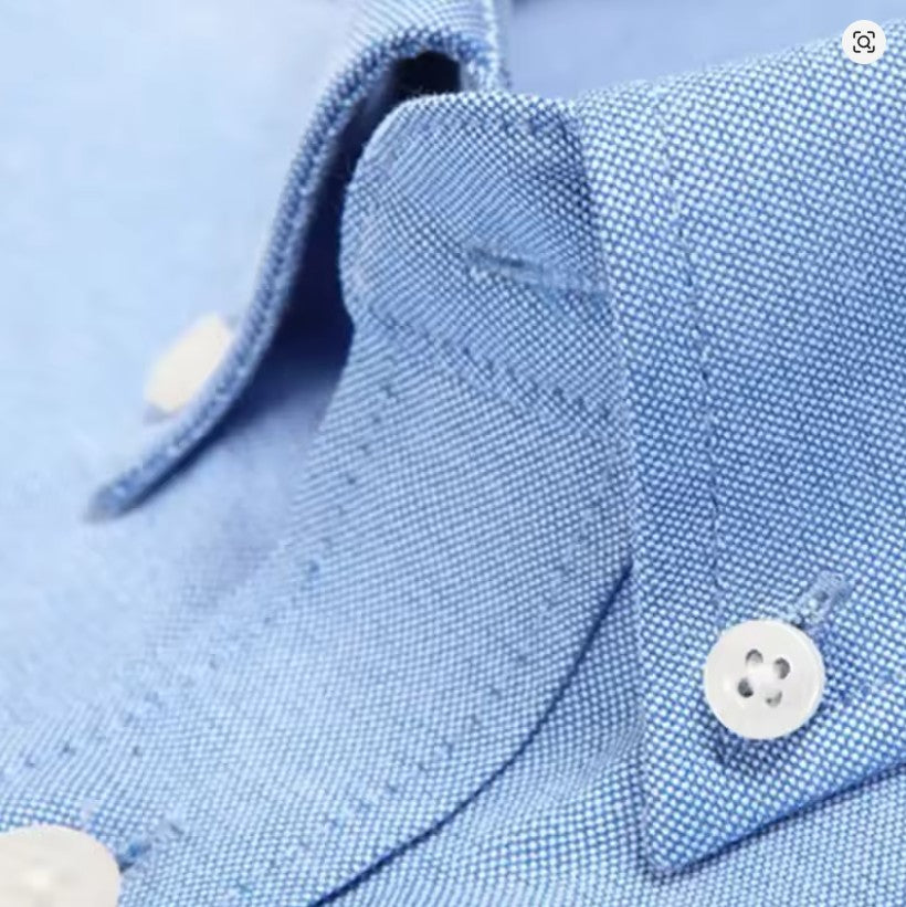 New Sky Blue Oxford Cotton Shirt For Men