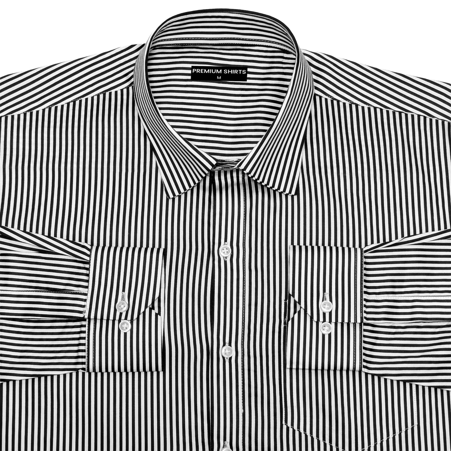 Black Stripes Satin Shirt for Men