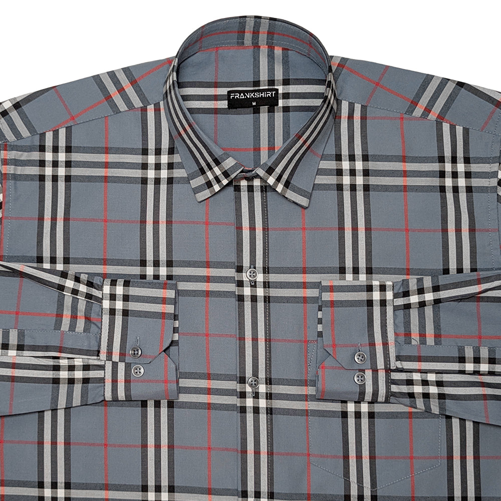 Denim Tartan Check Cotton Shirt For Men