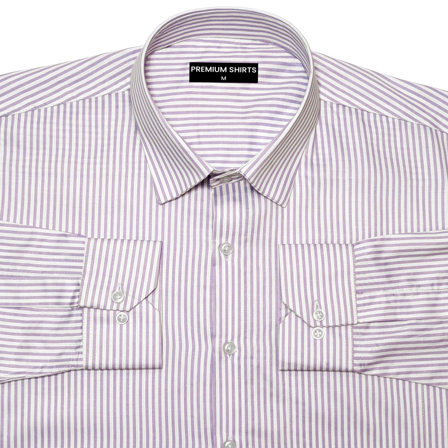 Purple Stripes Satin Shirt for Men