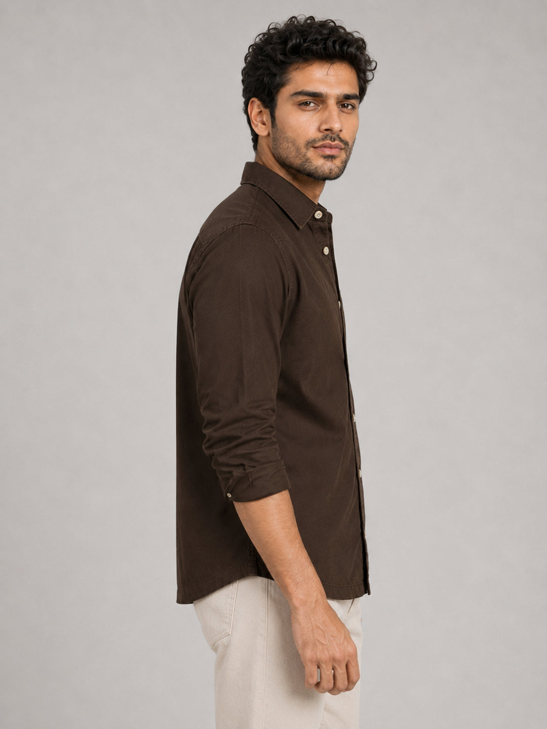 Cargo Urban Style Dark Brown Shirt