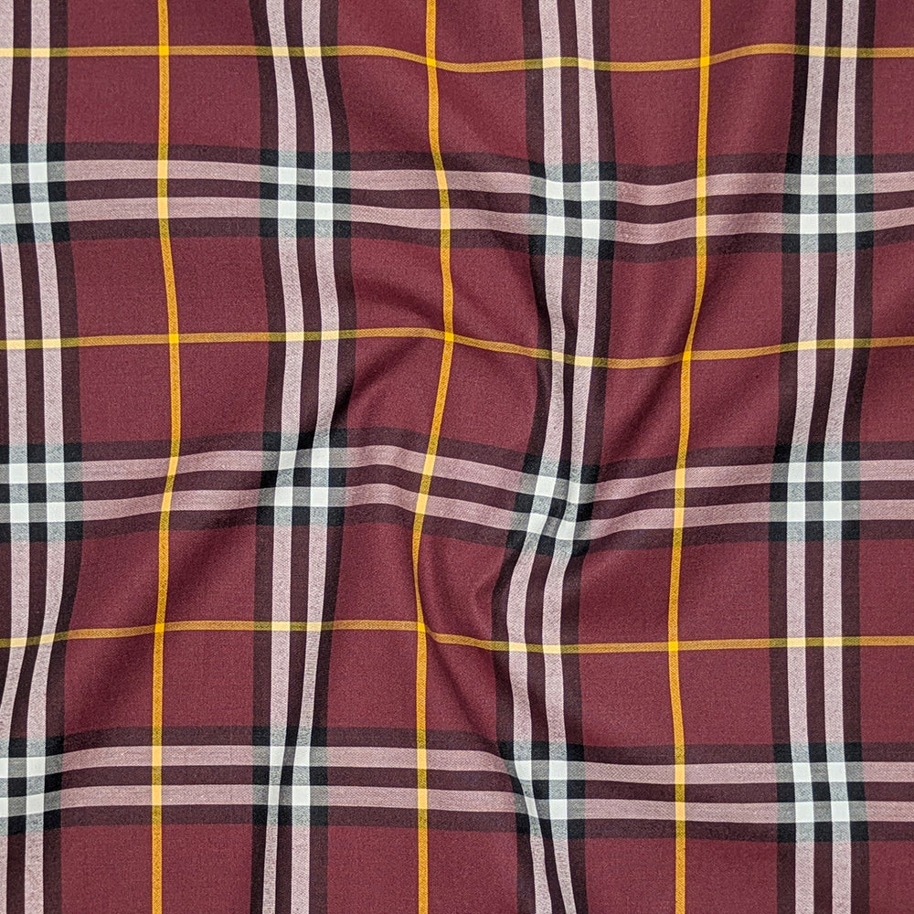 Pack of 2 Tartan Check Cotton Shirt (Mustard & Red)