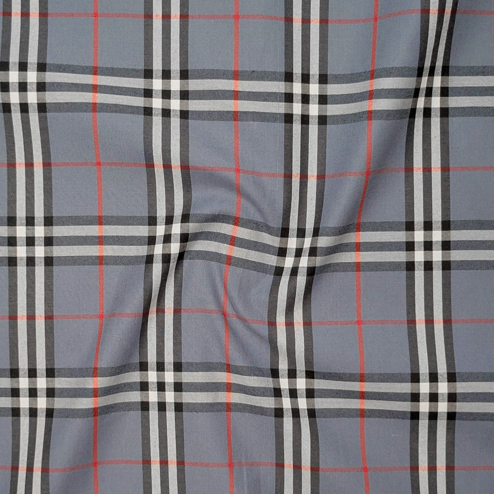 Pack of 2 Tartan Check Cotton Shirt (Red & Denim)