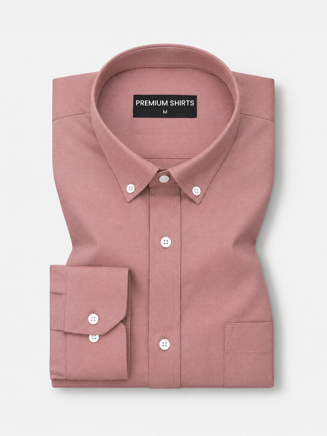 Casual Oxford Cotton Maroon Shirt For Men