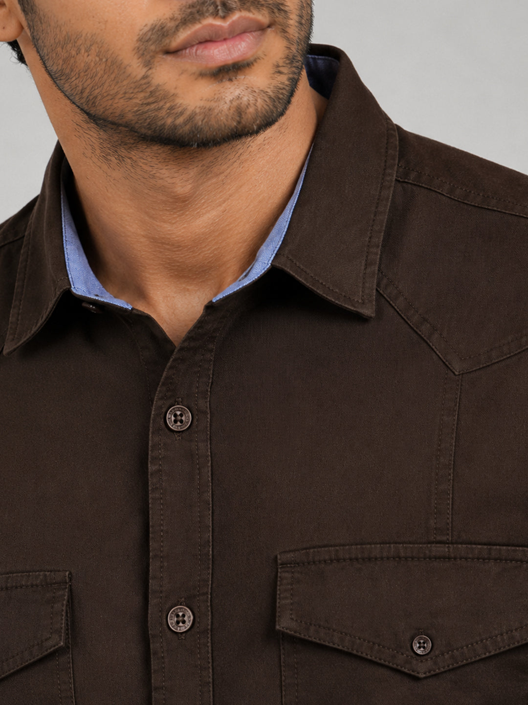 Cargo Style Dark Brown Shirt