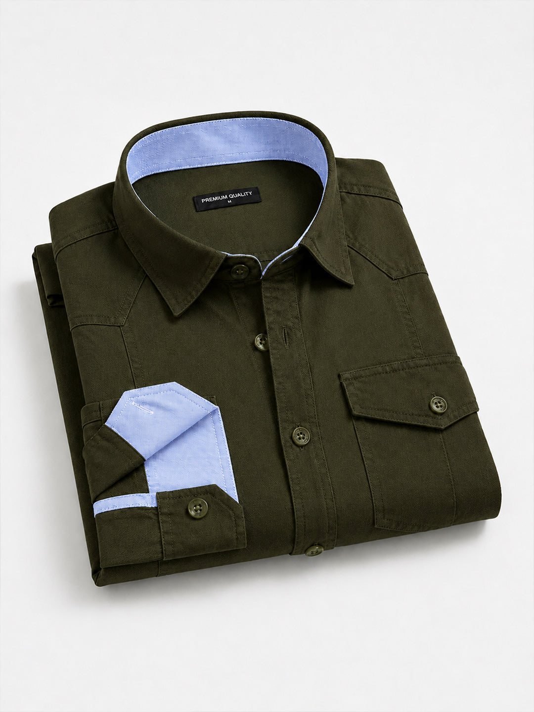 Cargo Style Bottle Green Shirt