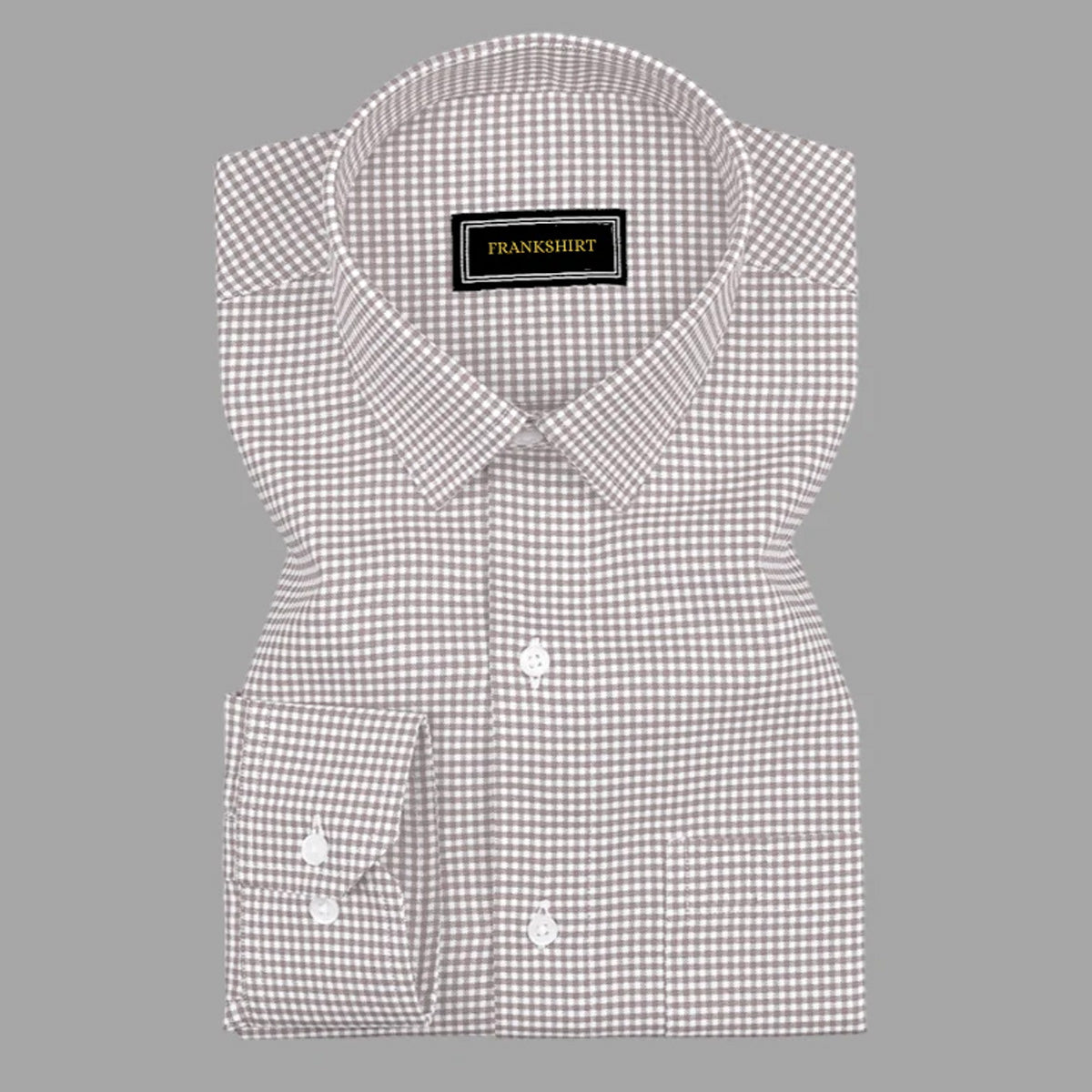 Beige Check Oxford Premium Cotton Shirt For Men