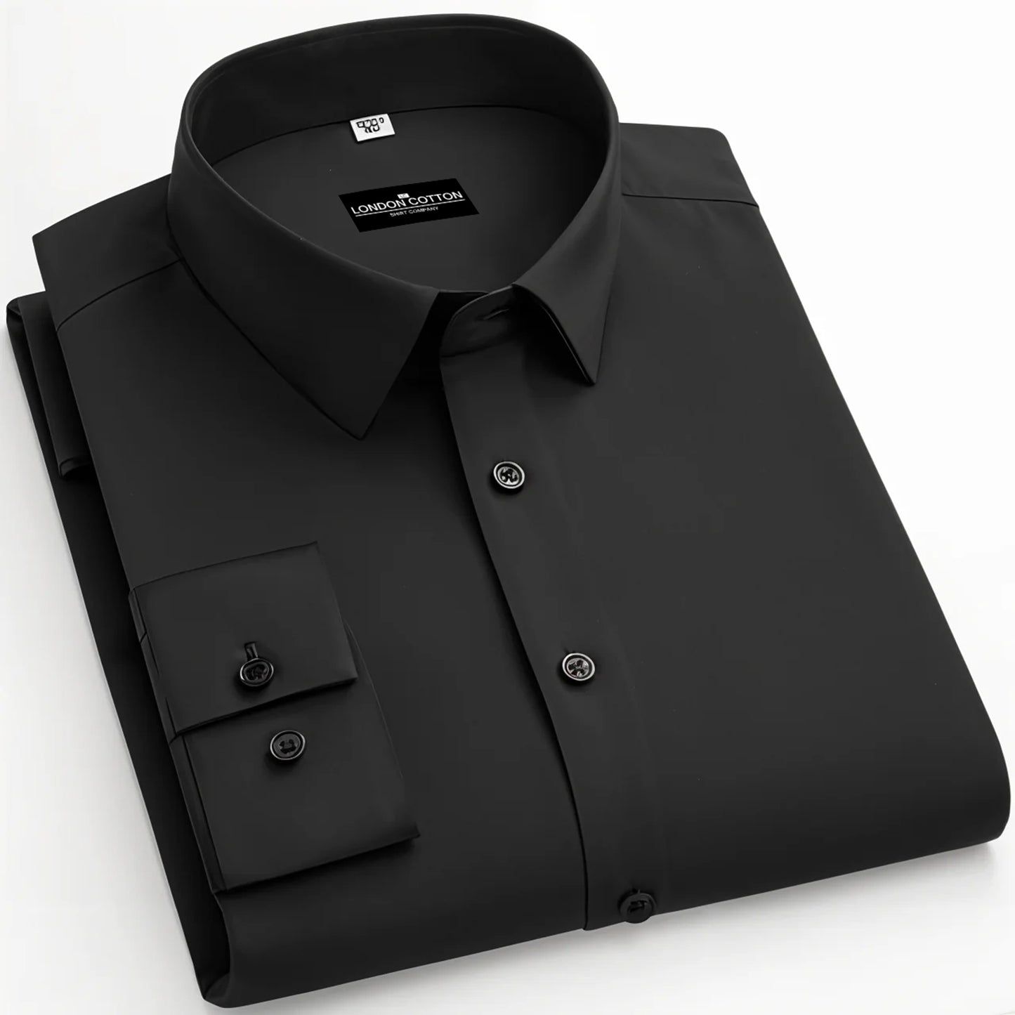 Premium Cotton Blend Solid Shirts (Black)