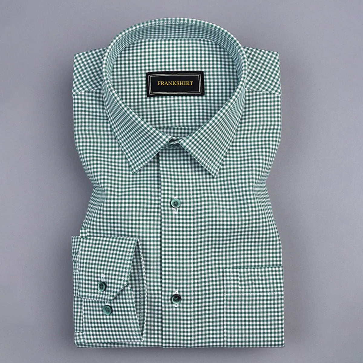 Green Check Oxford Premium Cotton Shirt For Men