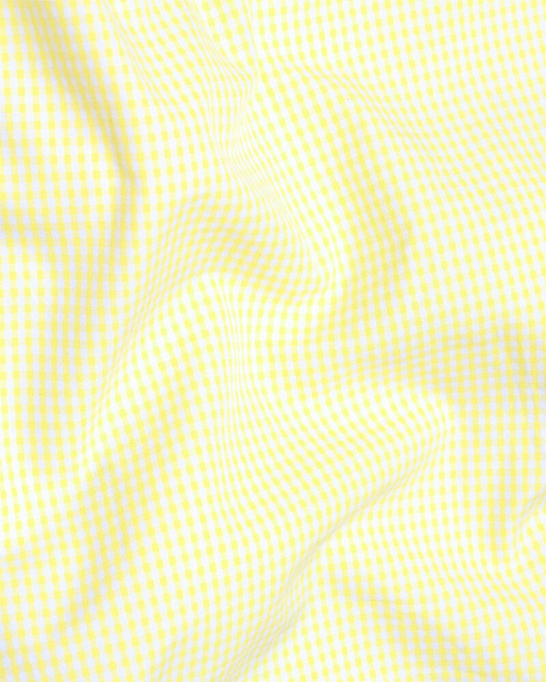 Lemon Check Oxford Premium Cotton Shirt For Men