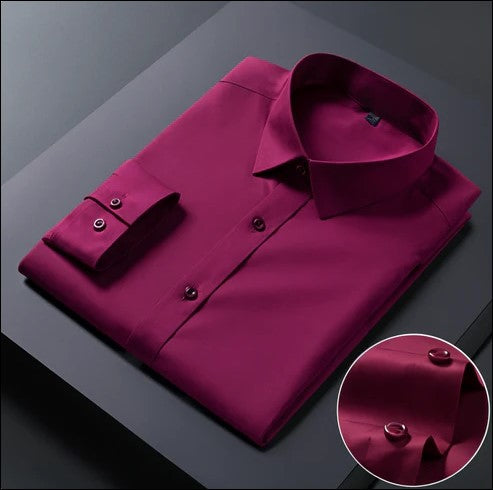 Premium Cotton Solid Shirt for Man (Maroon)