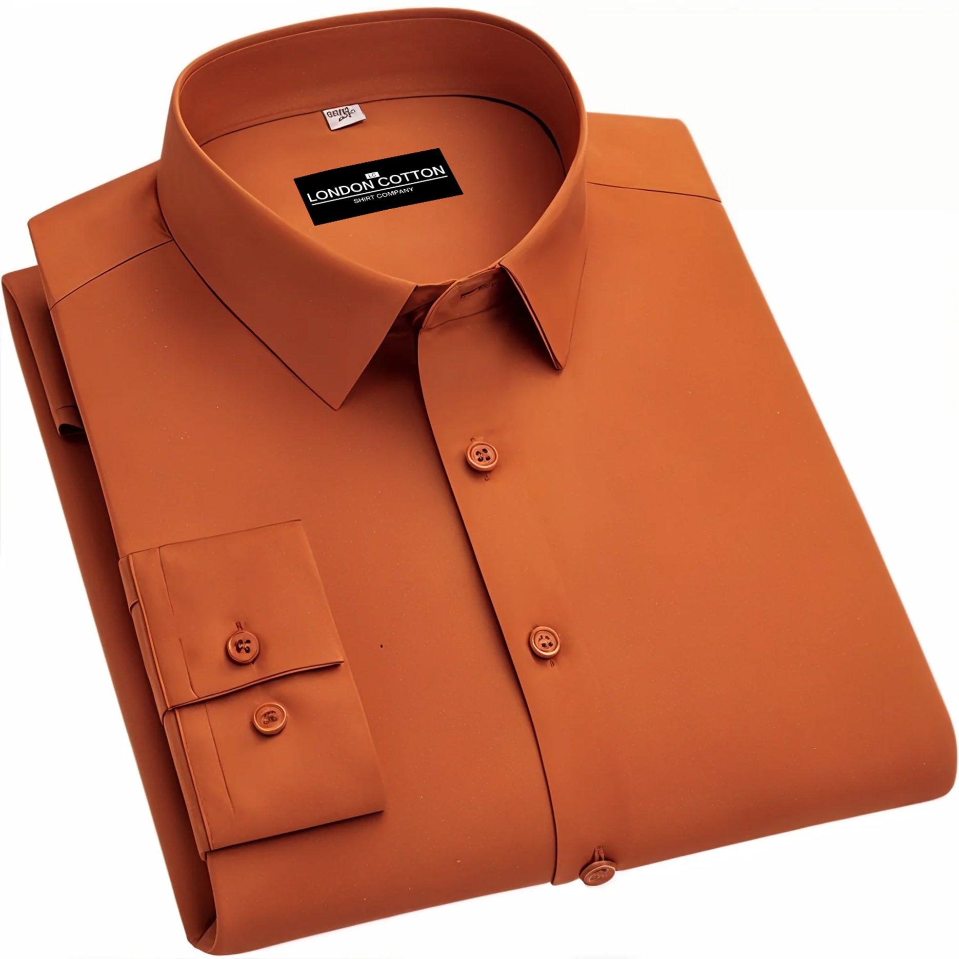 Premium Cotton Blend Solid Shirts (Orange) – London Cotton