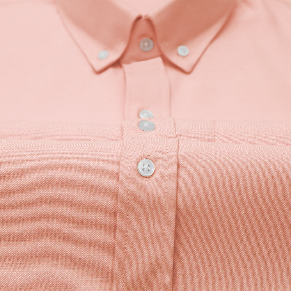 Pack of 2 Oxford Cotton Shirt For Men (Olive &Peach)