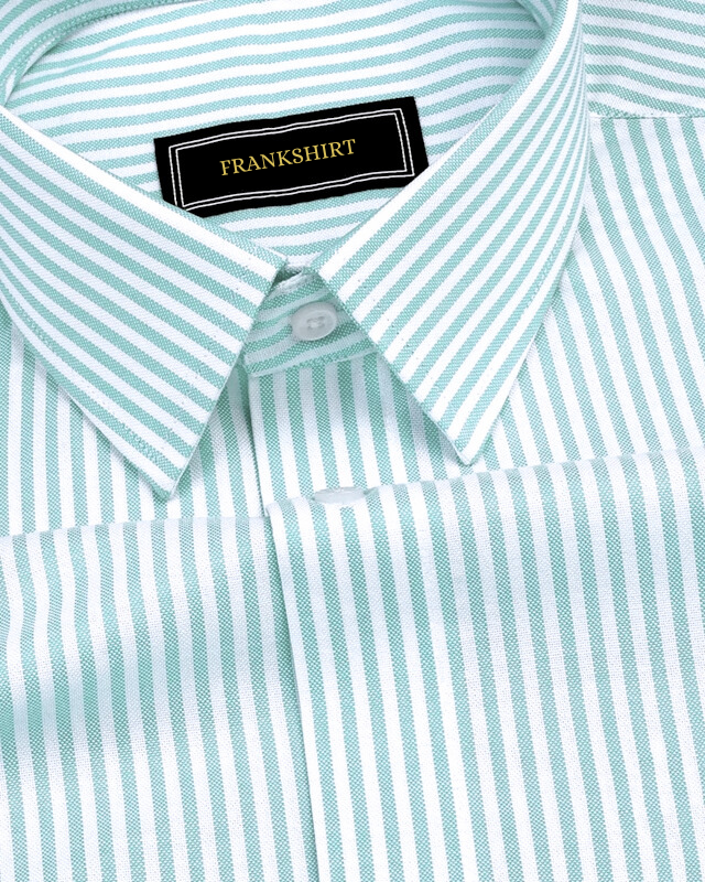 Pista Stripe Oxford Premium Cotton Shirt For Men