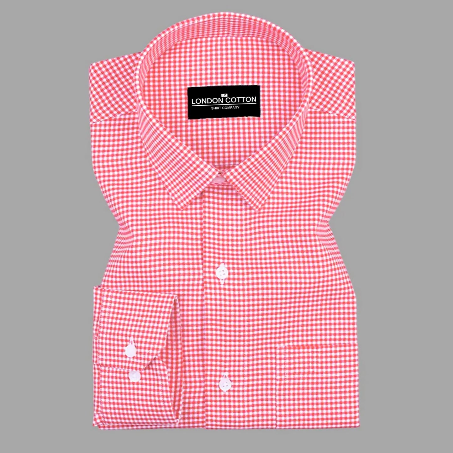 Red Check Oxford Premium Cotton Shirt For Men