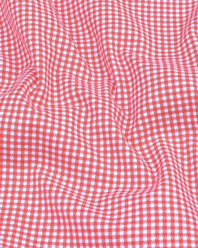 Red Check Oxford Premium Cotton Shirt For Men