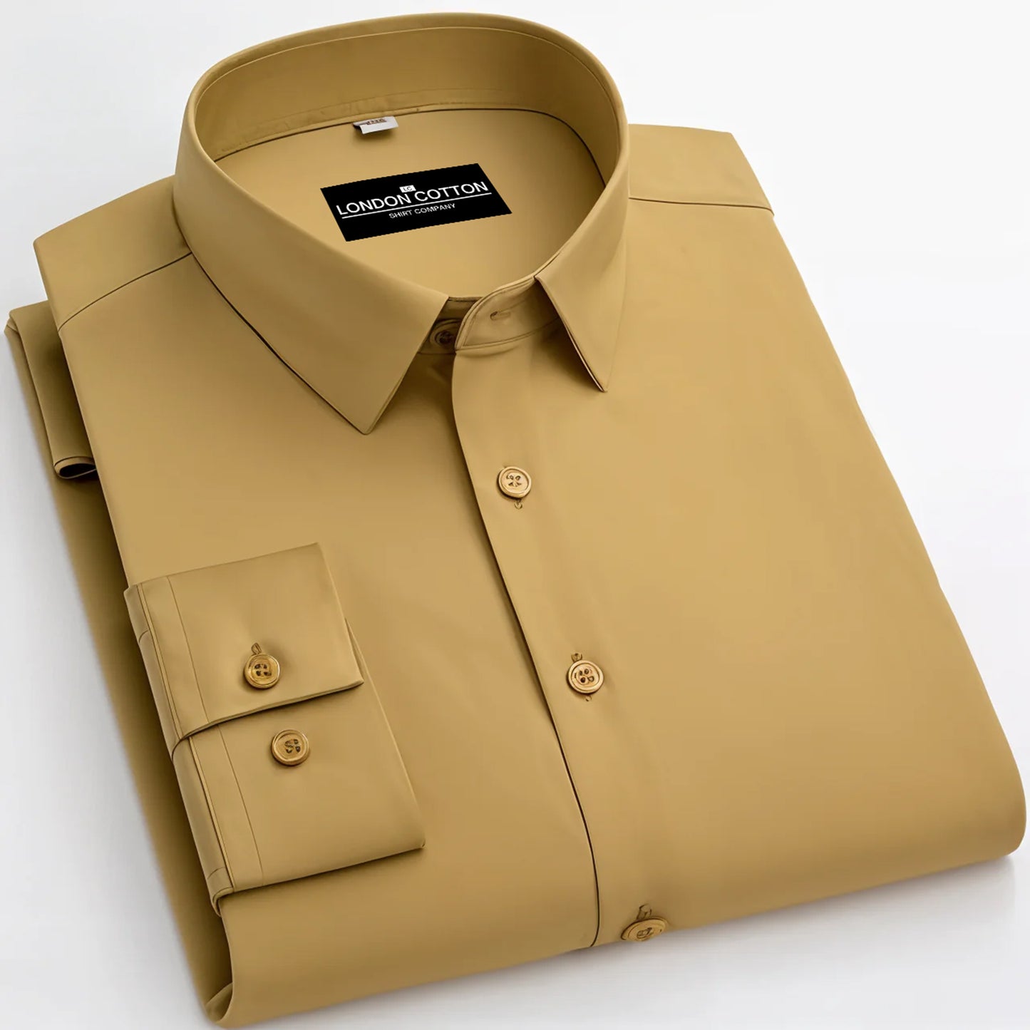 New Cotton Blend Solid Shirts (Skin Colour)