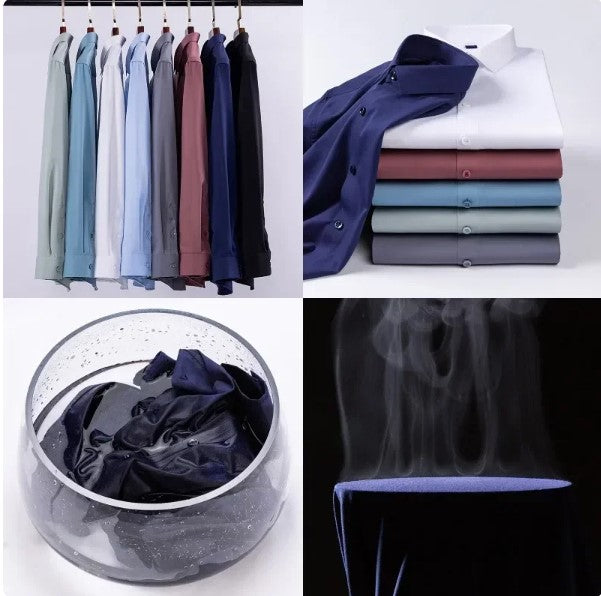 Premium Cotton Solid Shirt for Man (Dark Grey) - Frankshop.in