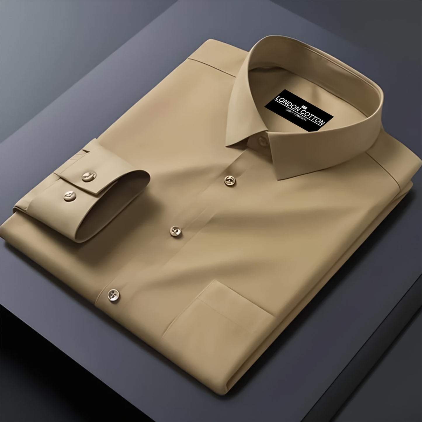 Pack of 2 Premium Cotton Solid Shirt for Man (Dark Grey, Skin)