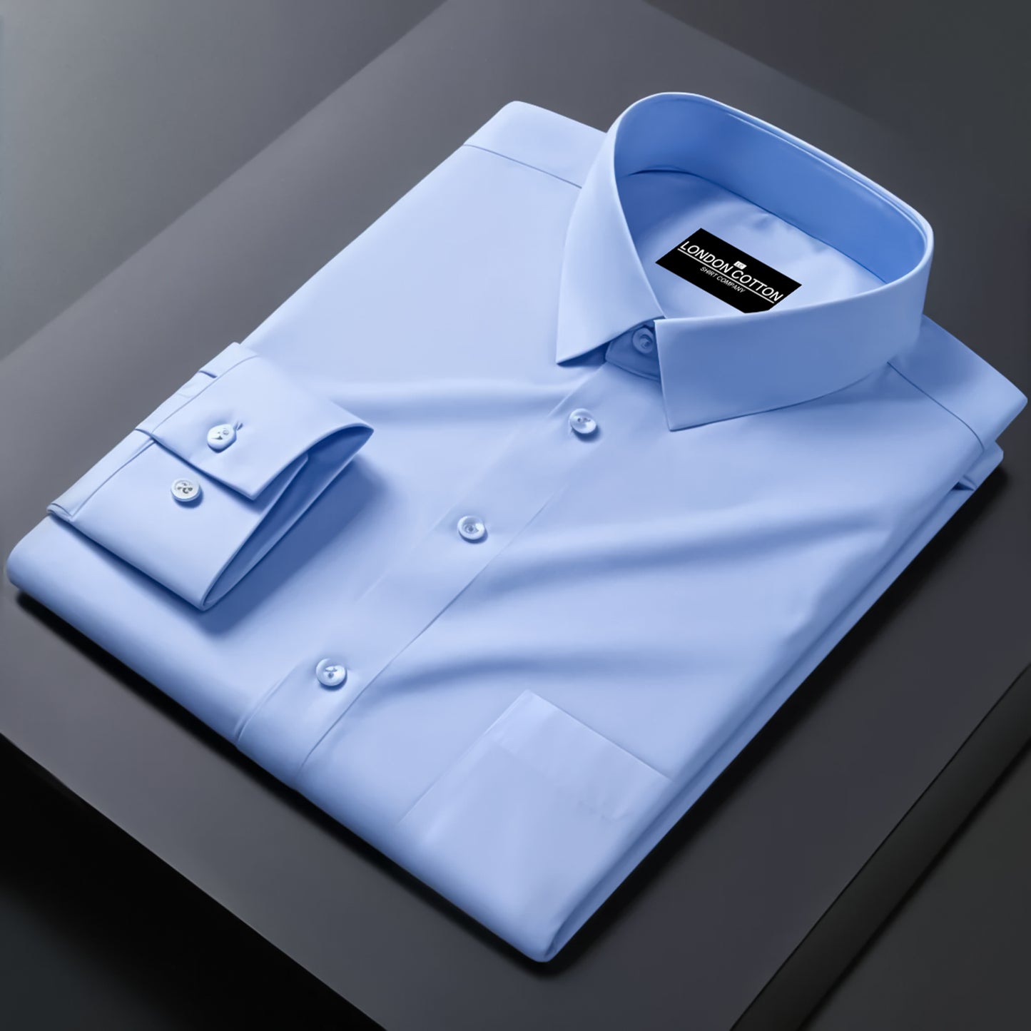 Premium Cotton Solid Shirt for Man (Sky Blue)