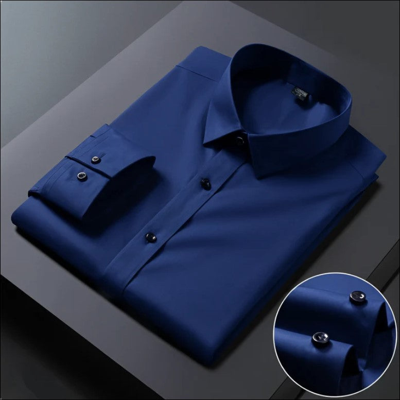 Pack of 2 Premium Cotton Solid Shirt for Man (Navy Blue, White)