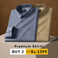 Pack of 2 Premium Cotton Solid Shirt for Man (Dark Grey, Skin)