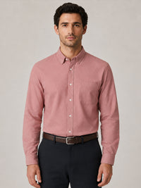 Maroon Formal Oxford Cotton Shirt For Men