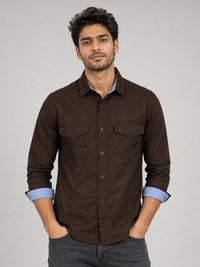 Cargo Style Dark Brown Shirt