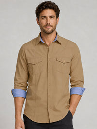 Cargo Style Beige Shirt