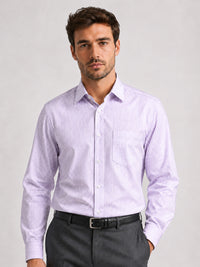 Purple Stripe Oxford Shirt For Men