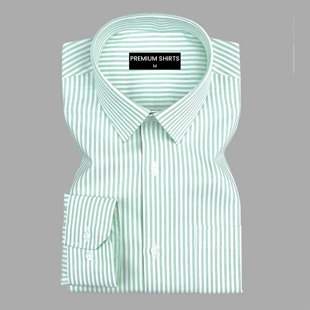 Pista Stripe Oxford Premium Cotton Shirt For Men