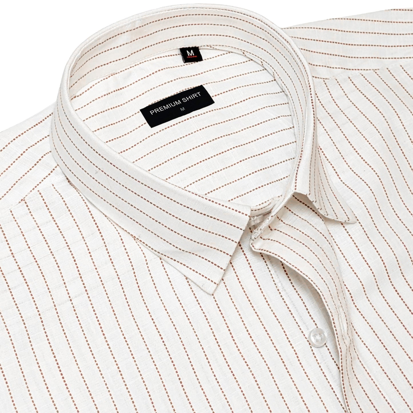 Fine Maroon Pinstripe Linen Shirt