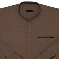 Urban Fit Mehendi Short Linen Kurta For Men
