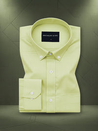 Oxford Cotton Lime Green Shirt For Men