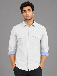 Cargo Style White Shirt