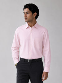 Pink Pinstripe Oxford Shirt For Men