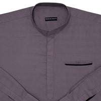 Urban Fit Purple Short Linen Kurta For Men