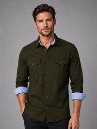 Cargo Style Bottle Green Shirt