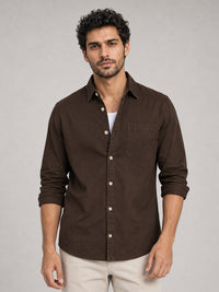 Cargo Urban Style Dark Brown Shirt