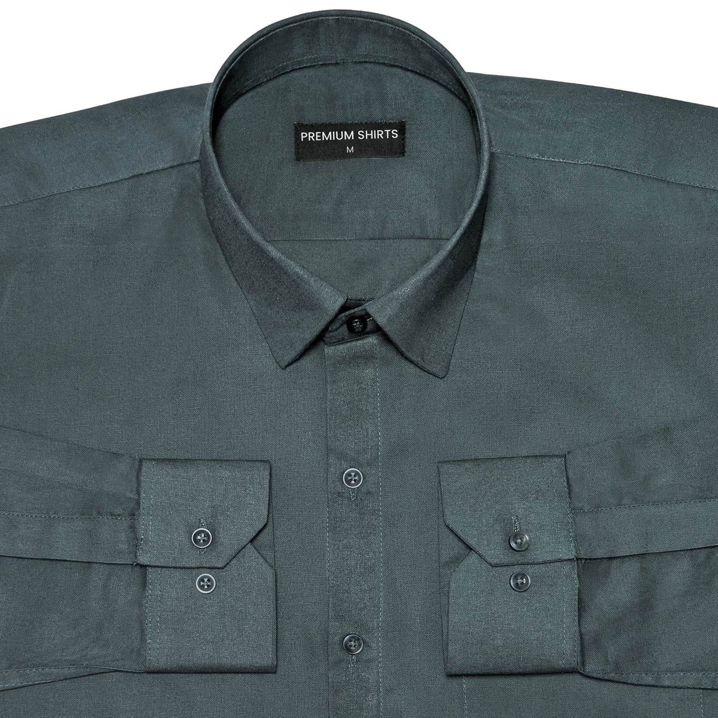Teal Oxford Cotton Shirt For Men