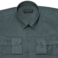 Teal Oxford Cotton Shirt For Men