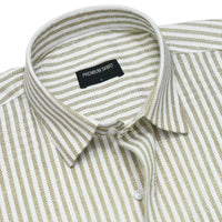 Striped shirt with a 'Premium Shirt' label on a white background