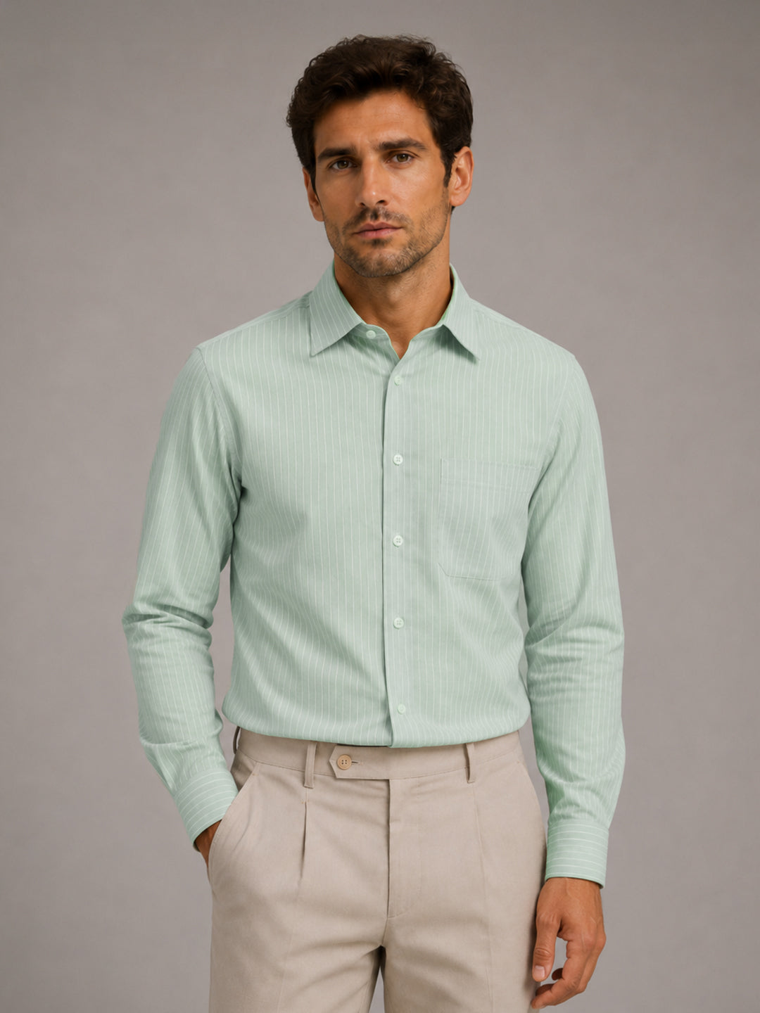Pista Pinstripe Oxford Shirt For Men