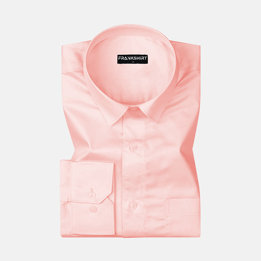 300GSM Premium Satin Shirt Combo for Men (White & Blush Pink)