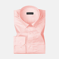 300GSM Premium Satin Shirt Combo for Men (White & Blush Pink)