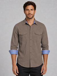 Cargo Style Khaki Shirt
